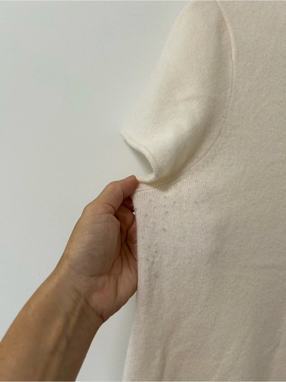 J. Crew Cream Short-Sleeve Crewneck‎ Sweater